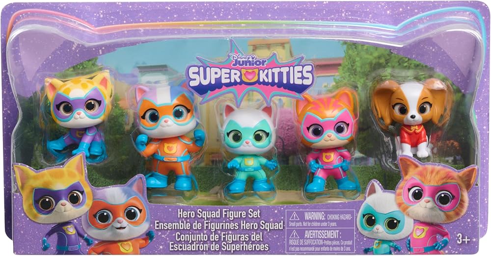 Just Play Disney Junior SuperKitties Hero Squad Figure Set 5 Figures