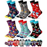 Glitopper 6 Pairs Funny Theatre Socks for Women Musical Theater Gift Cotton Crew Socks Novelty Valentine's Day Gifts for Theatre Lovers