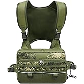 Fishing Chest Pack, Fly Fishing Bag for Men and Women, Tackle and Fly Boxes Storage Pack, Hunting Binocular Pack (Green)