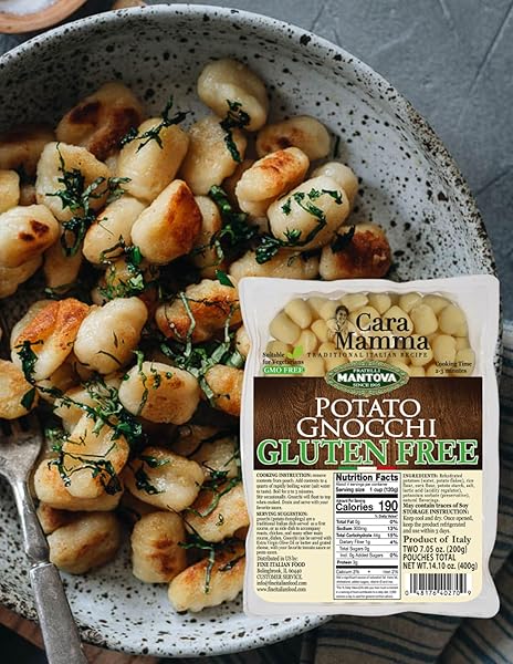 MANTOVA GLUTEN-FREE POTATO GNOCCHI, 14.10OZ, PRODUCT OF ITALY (PACK OF 2)