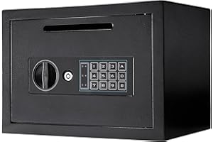 Barska AX11934 Compact 0.57 Cubic Ft Digital Multi-User Keypad Security Business Depository Drop Safe with Front Load Drop Box for Money, Cash & Mail Lock Box