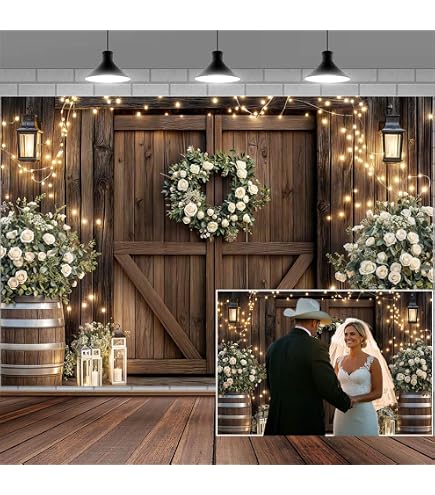 Mr And Mrs Fotohintergrund – 2,1x1,5 M, Westernstil, Rustikal, Für Hochzeit, Party, Fotostudio