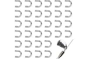 AGOOL Fishing Clevis Easy Spin U-Shaped Brass Links, 120/200pcs Quick Change Spinner Clevis Spinner Blade for Lure Making Spinnerbait Parts Accessory Freshwater Saltwater