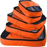 GOX Ultra Light 5 piece Packing Cubes Travel Luggage Organizer 1 Large 2 Medium 2 Small
