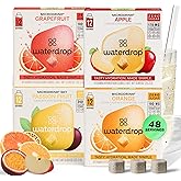 Waterdrop Hydration Cubes With Vitamin C, B Vitamins and Electrolytes, 4 Flavor Electrolyte Variety Pack, Flavored Water Enhancer Cubes for Still & Sparkling Water, Low Calorie, Sugar Free, 48 Count