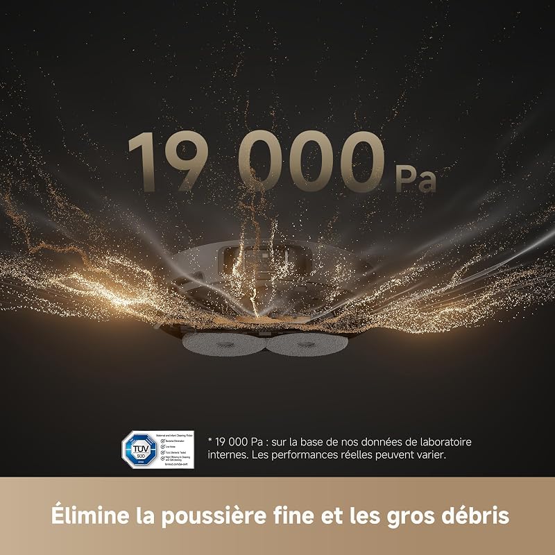 L40s Pro Ultra Robot Aspirateur Laveur avec Aspiration 19 000 Pa
