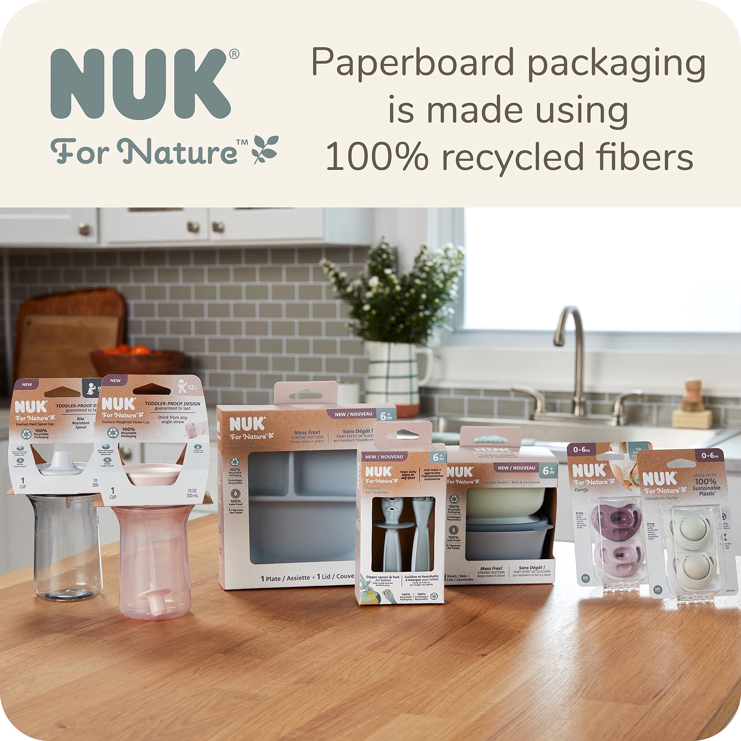 NUK for Nature Suction Plate and Lid, Leak-Proof Lid, Microwave, Freezer, & Top Rack Dishwasher Safe, BPA & Latex-Free, Pack of 1
