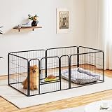 Yaheetech 6 Panel Dog Playpen 60 cm Tall Heavy Duty Metal Fence Indoor Outdoor view 2