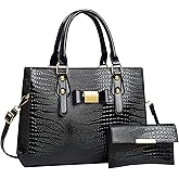 Tigpoy 2Pcs Purses and Handbags for Women, Shoulder Top Handle Bags Satchel Purses for Women Bow Bags for Women