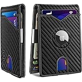 miyozi Airtag Wallet for Men,with Money Clip 11 Cards Slim Front Pocket Leather RFID Blocking Wallet with Gift Box