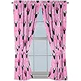 Jay Franco Disney Minnie Mouse Hearts N Love 63" inch Drapes - Beautiful Room Décor & Easy Set Up, Bedding - Curtains Include 2 Tiebacks, 4 Piece Set (Official Disney Product)