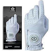 CLAPLEY Women’s Golf Glove – Premium Cabretta Leather with Magnetic Ball Marker, Breathable Design, Good Elasticity, Precious Gift for Golfers, Super Soft Feel, Left and Right Hand, Secure Fit