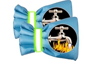 XIQIDIANR Outdoor Faucet Cover for Winter Freeze Protection, 7.5''W x 9.1''H Thickened AntiFrozen Waterproof Outdoor Faucet Protector, Reusable Waterproof Insulated Spigot backflow Cover (2 Pcs Blue)