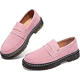 SENNYO Women's Suede Penny Loafer Comfort Driving Moccasins Casual Slip-Ons Loafer Flats Fashion Women Business Work Shoes