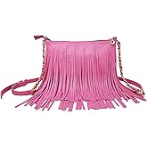 Solene Fringe Crossbody Shoulder Bag with Strap, Tassel Messenger bag, Country Style Western Fringe Purse for Women