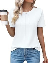 Kistore Womens Summer Tops Crew Neck Short Sleeve