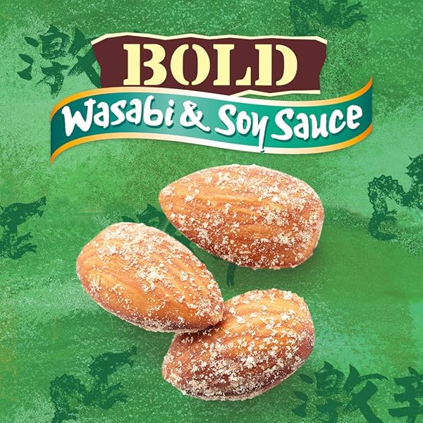 BLUE DIAMOND ALMONDS, WASABI/SOY SAUCE 12-4 OZ BAGS
