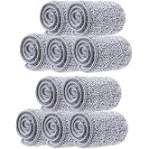10 Pack 13 * 4.9" Generic Mop Pads Mop Head Refill Washable Wet/Dry Mops Flat Compatible with JOYMOOP Most 11-13" Hook and Loop (Velcro) Flat Mops.System Floor Care System (10 Pack 13 * 4.9")
