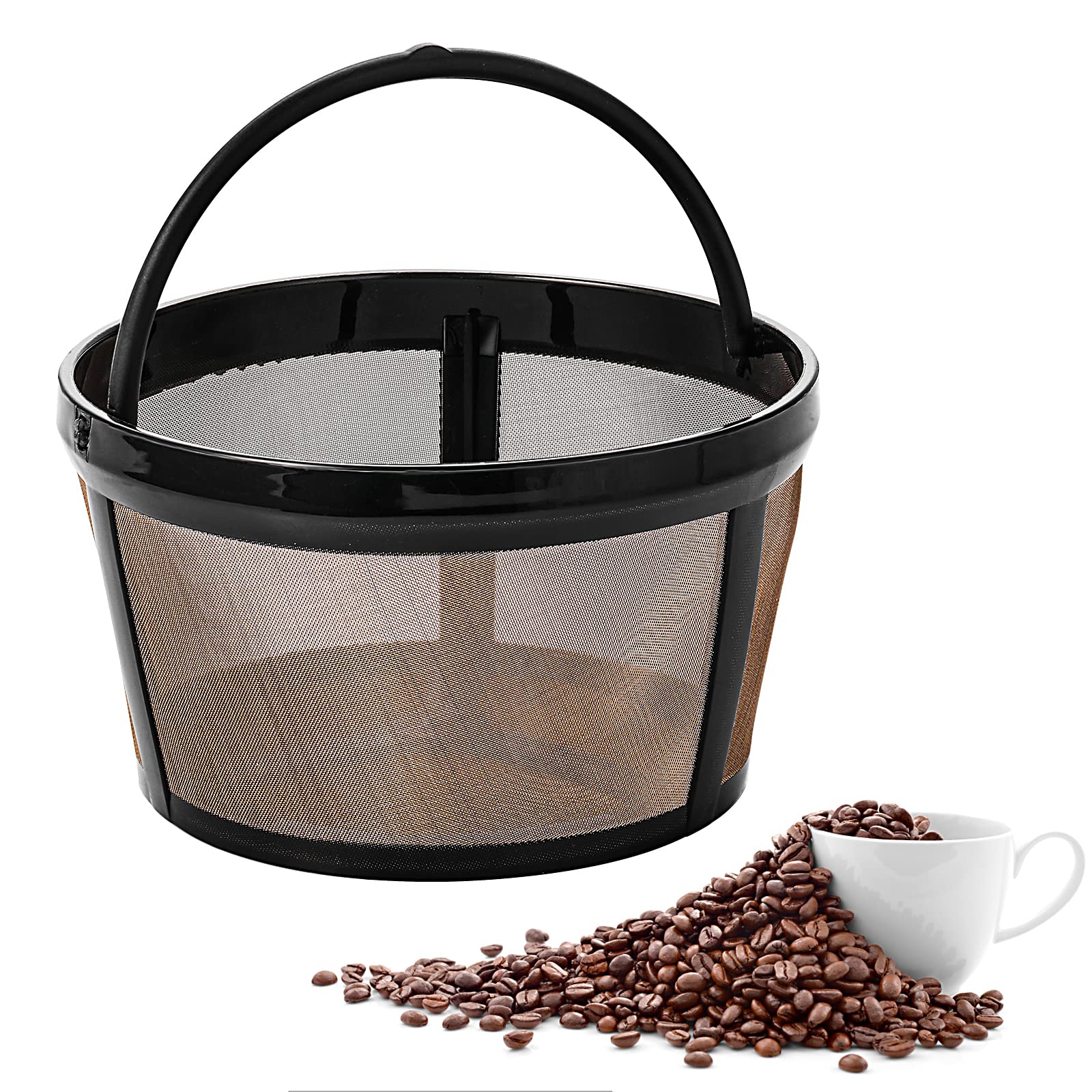 Photo 1 of Prasacco Reusable Basket Coffee Filter - 4 Cup Permanent Replacement Filter for Mr. Coffee Coffee Makers (1 PC)