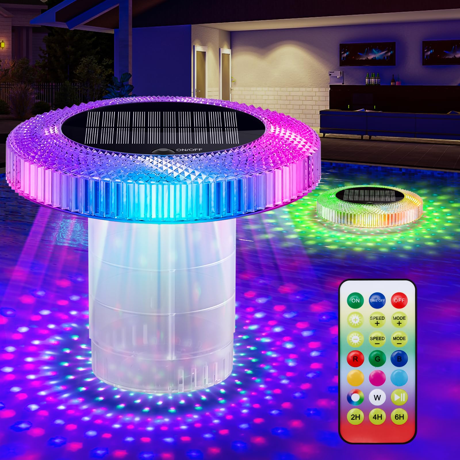 Photo 1 of ***MISSING PARTS***
JEMULICE Solar Pool Chlorine Floater with Colorful Lights, Remote-Controlled Lights Adjustable Release Easy-Open Chlorine Floater Dispenser for Pool Large Capacity for 3'' or 1'' Tablets