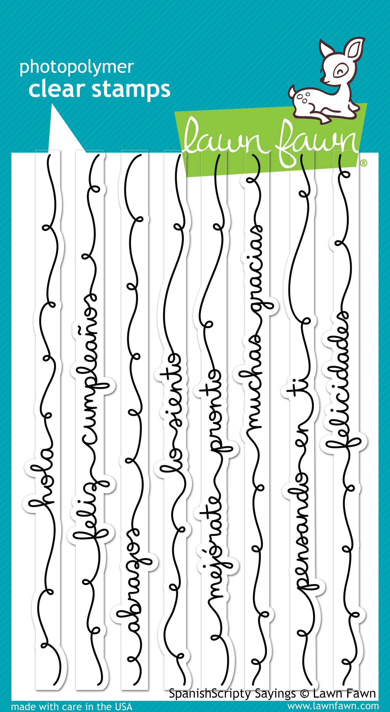Lawn Fawn Spanish Scripty Sayings Clear Stamps