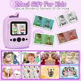 YKSLEMON Kids Camera Instant Print 48MP 1080P Video 32GB Card Unicorn Cover view 3