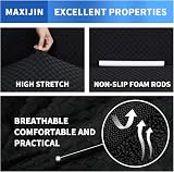 MAXIJIN Newest Jacquard 3 Seater Sofa Cover Non Slip Elastic Protector Black view 4