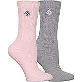 Columbia Super Soft Micro Poly Cable Socks, 2 Pair