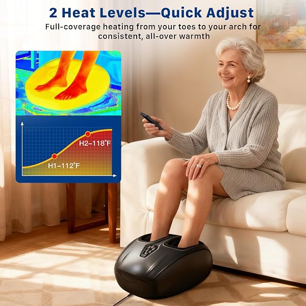 MUSUGY SHIATSU FOOT MASSAGER WITH HEAT : 2026 UPGRADED DEEP KNEADING FOOT MASSAGER MACHINE WITH VIBRATION & COMPRESSION FOR PLANTAR FASCIITIS & NEUROPATHY – RELAX FOR OFFICE HOME USE, BLACK