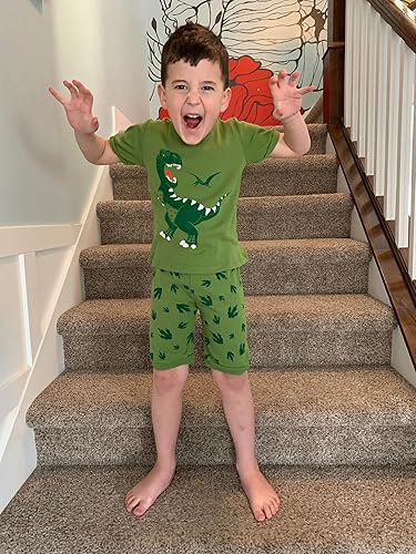 Little Boys Pajamas Shorts Set for Toddler Summer Clothes Dinosaur