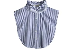 NIDMIDO Women Ruffle Mock Neck Detachable Half Blouse Shirts Fake Collar Dickey Collar Faux False Collar for Girls