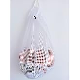 Small Commercial Mesh Laundry Bag with Handle and Drawstring for Dormitory, Travelling, College,Apartment, Camping, RV, Machine Washable, Hanging Mesh Bag,20&times;17inc