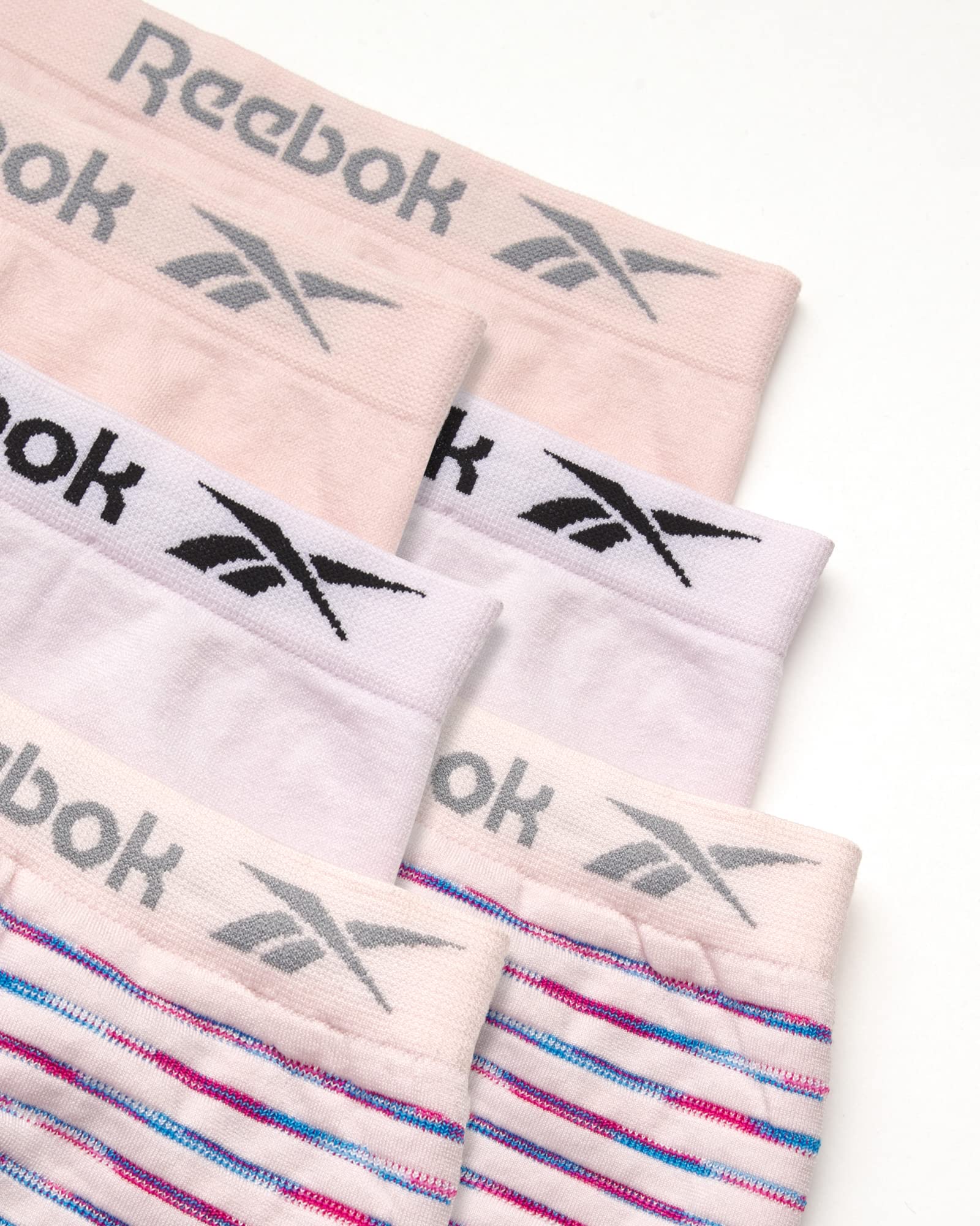 Reebok Girls' Hipster Briefs - 6 Pack Breathable Stretch Performance Hipster Panties - Seamless Underwear for Girls (6-16)