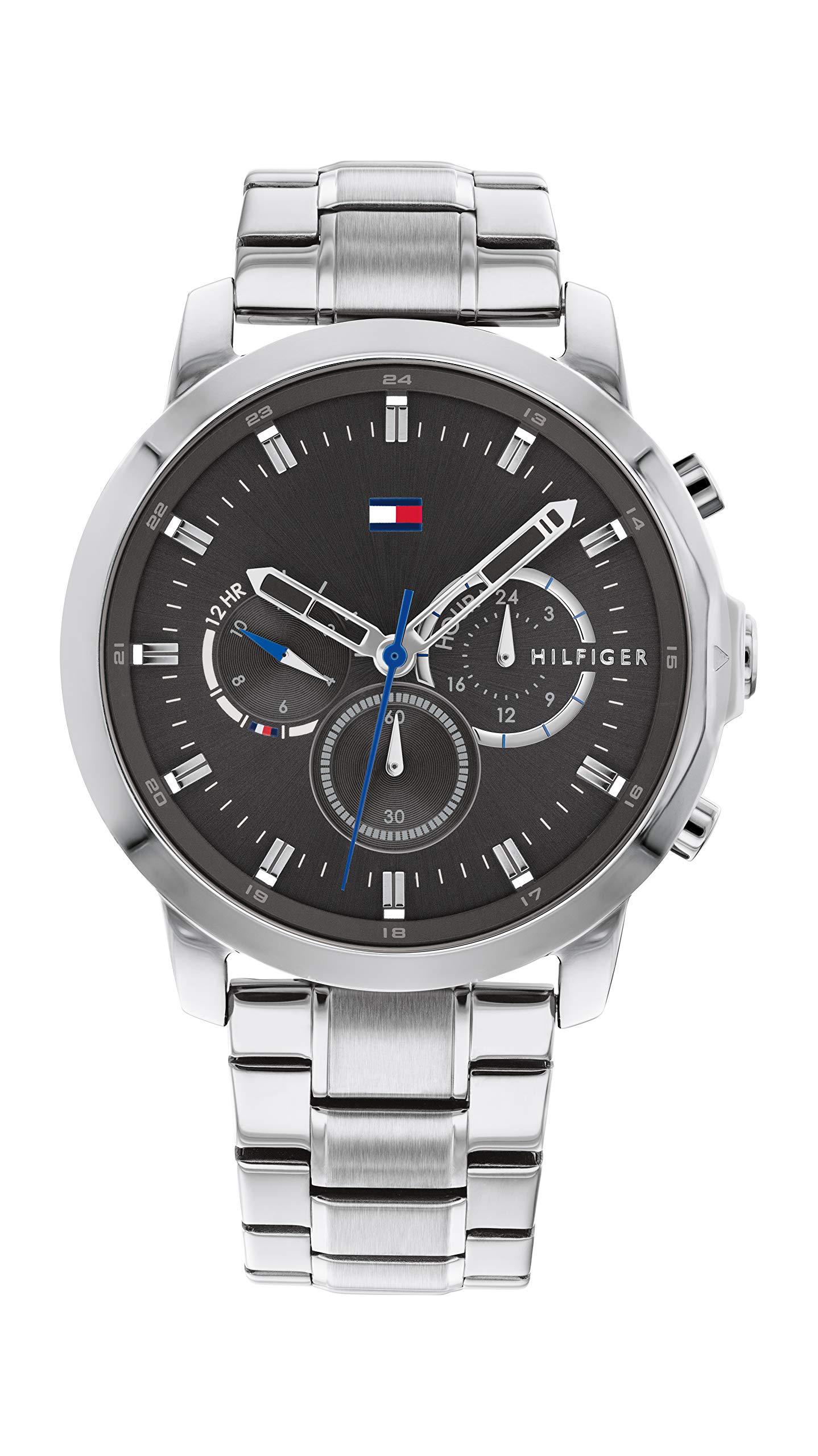 Tommy Hilfiger Analogue Multifunction Quartz Watch for Men with Silver Stainless Steel Bracelet - 1791794