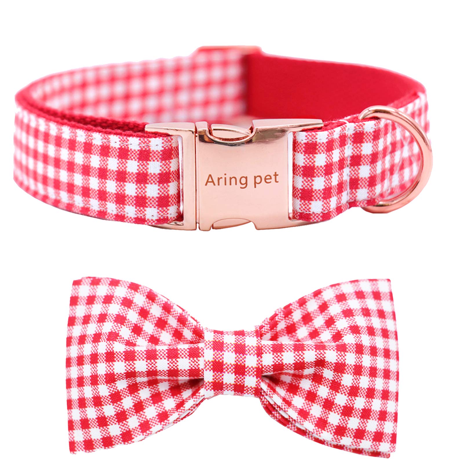 ARING PET Bowtie Dog Collar Adorable Dog Collar with Bow, Adjustable Collars for Small Medium Large Dogs