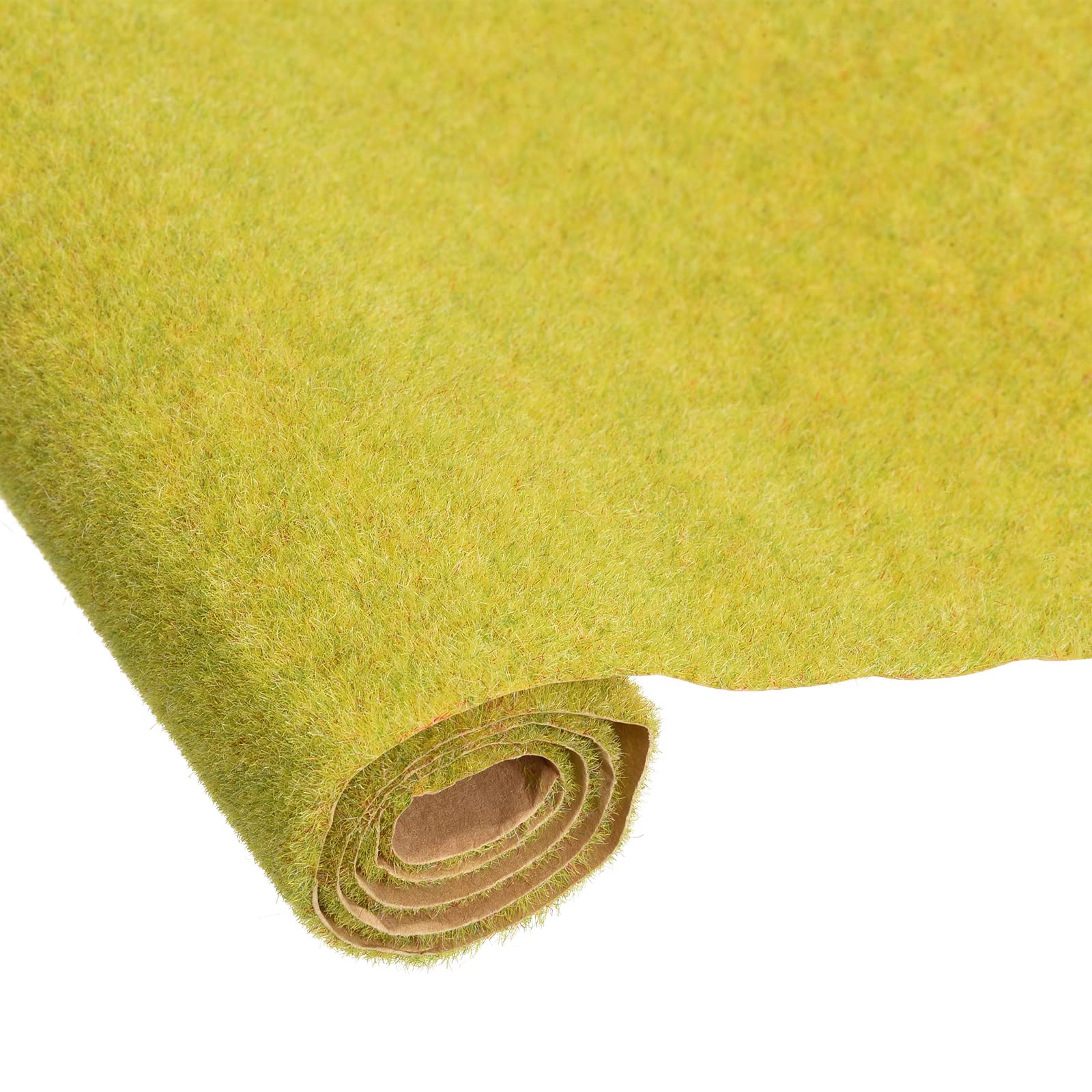 sourcing map Artificial Model Grass Mat 13.8" x 19.7"(35cm x 50cm) Golden Yellow Small Realistic Model Fake Turf for Garden Lawn Decoration Model