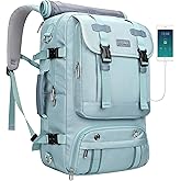 PIJUSHI Travel Backpack for Women Carry on Luggage Backpack Flight Approved Convertible Duffle Bag Fit 16 Inch Laptop(PE037 Blue)