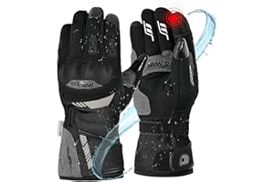 IRON JIA'S Winter Motorcycle Gloves, Cold Weather Waterproof & Windproof Warm Riding Gloves with Touchscreen for ATV, UTV, Snowmobile