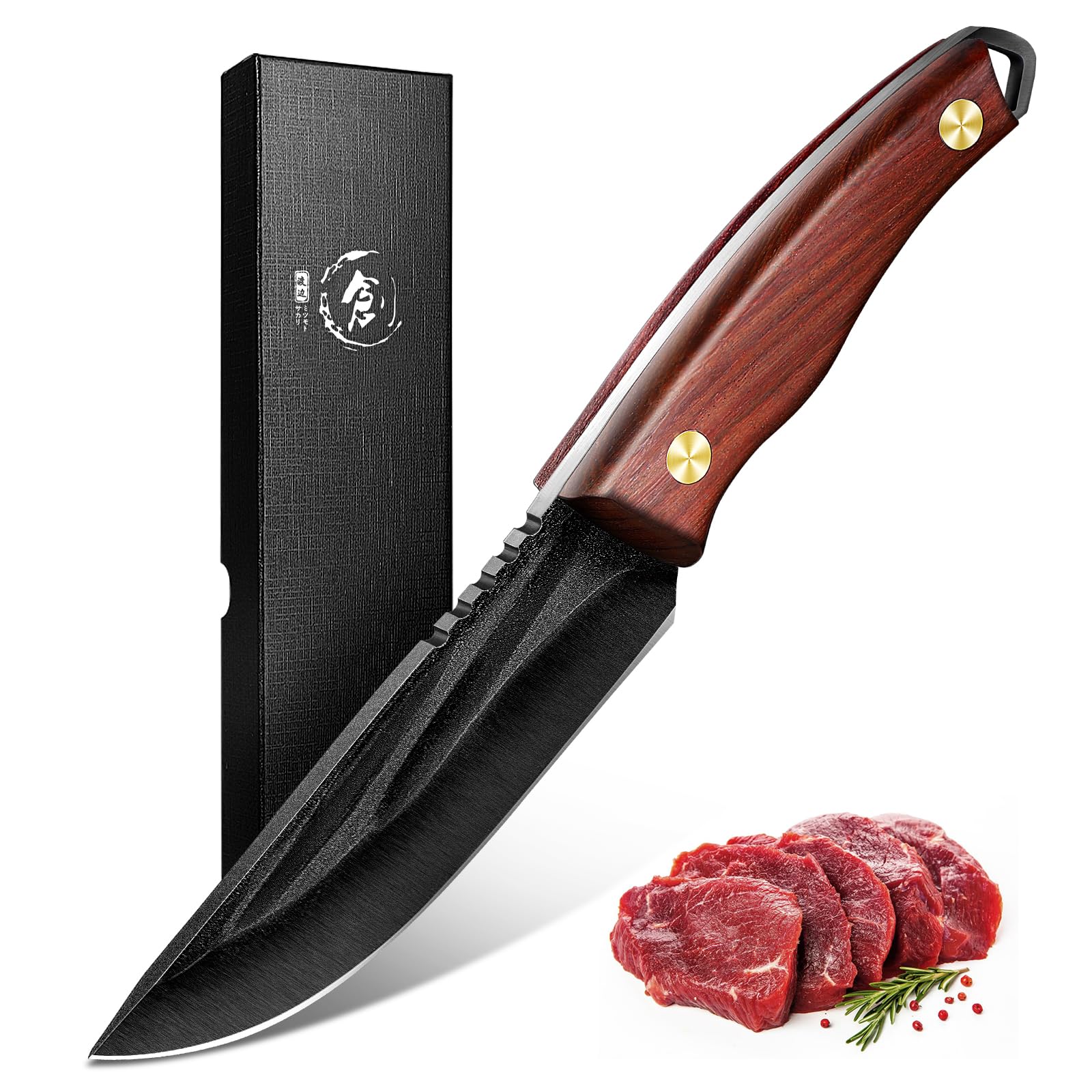 TIVOLI Fixed Blade Knife，Hand-Forged Japanese