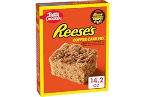 Betty Crocker REESE'S Peanut Butter Coffee Cake Mix, Made with REESE's Mini Peanut Butter Chips, Holiday Baking, 14.2 oz