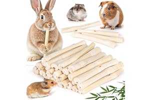 Sofier 300g Sweet Bamboo Chew Sticks for Rabbit, Bunny, Guinea Pig, Hamster - Natural Handmade Treats and Chews for Teeth - Chinchilla, Rat, Gerbil Toys