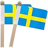 TSMD Sweden Stick Flag Swedish Small Mini Hand Held