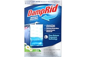 DampRid Fresh Scent Hanging Bag Moisture Absorber, 15.4 oz (3 Pack) – Reduces Excess Moisture, Refreshes Air – Ideal for Laun