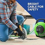 Desiretech 4 Socket Extension Lead 10m Portable Cable Reel Green Black view 6