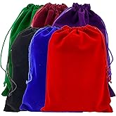 Palmhomee Pack of 12 8x12 Inch Velvet Drawstring Bags Gift Bag Velvet Pouch For Jewelry Wedding and Party Favor (Mixed Colors)
