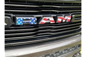 Reflective Concepts American Flag RAM Grille Emblem Overlay Decal 2019-2024 Ram 1500, NOT for Classic or TRX