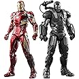 LonullyMege Ironman Action Figures Ultimate Set 2 Pack Toys,7 inch War Machine MK1 & Mark 46 with Lots of Accessories Collectible Statue Playset(WM1 & MK46)