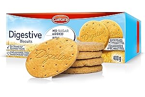 Delicious and Crunchy Digestive Biscuits, No Sugar Added Cookies, 0g Trans Fat - Snacks for Kids by Cuetara - Cookies and Sna