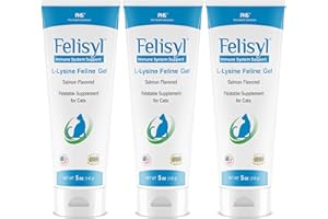 PET HEALTH SOLUTIONS Felisyl L-Lysine Gel for Cats (5oz) – Supports Immune, Respiratory, and Eye Health. Eases Sneezing, Runny Nose, and Watery Eyes. Tasty Salmon Flavor - Made in The USA (3 Pack)