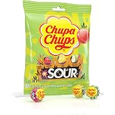 Chupa Sour Fruit Lollipop Variety Assortment, 4.2oz (10 per Bag - 80 Total) | Variety Pack, Strawberry, Lemon &amp; Apple, Individually Wrapped Candy for Kids, Great for Parties, Birthdays, Holidays, Bulk